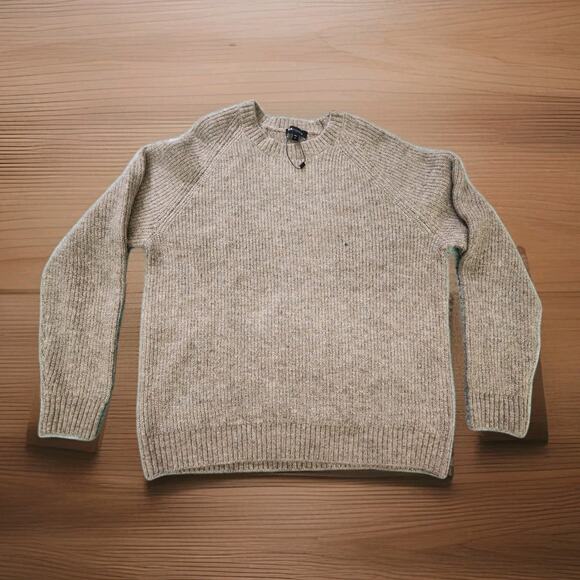 Express Relaxed Wool Blend Crew Neck Brown Sweater SZ XL - Picture 1 of 9